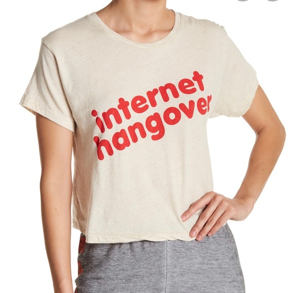 NWT Wildfox Internet Hangover Tee Shirt Small - Picture 1 of 5